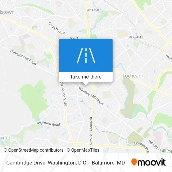 Cambridge Drive map