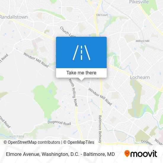 Elmore Avenue map