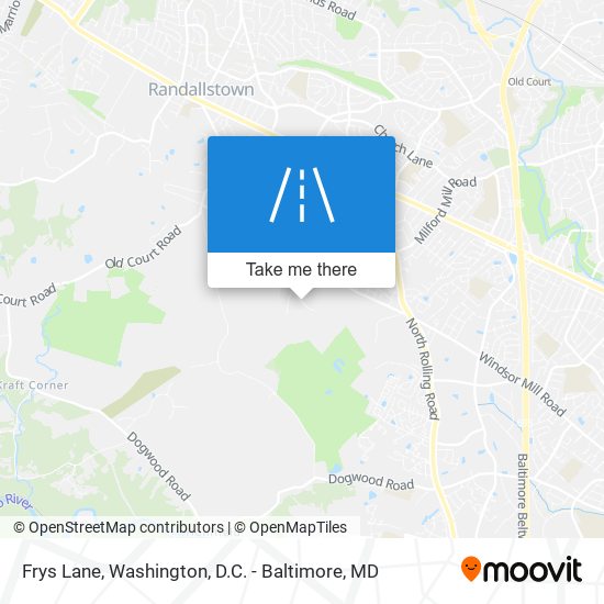 Frys Lane map