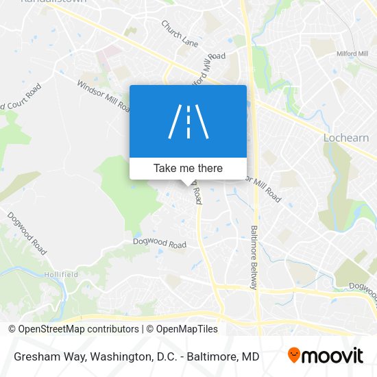Gresham Way map