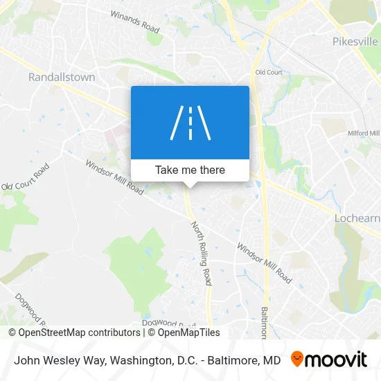 John Wesley Way map