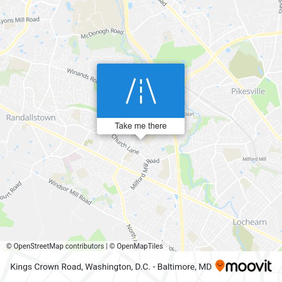 Kings Crown Road map