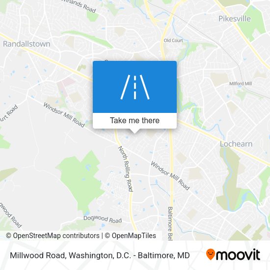 Millwood Road map