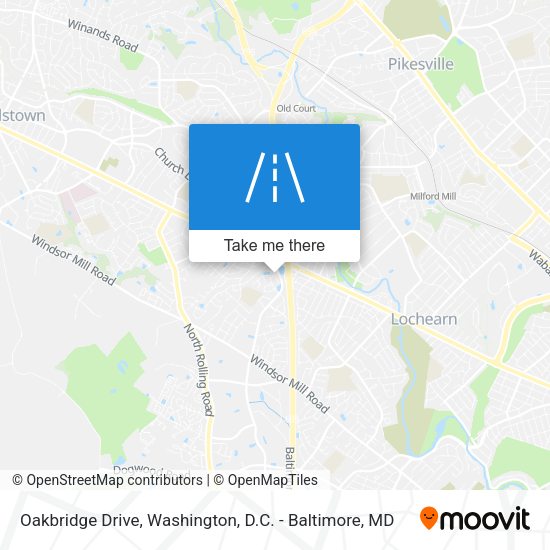 Oakbridge Drive map