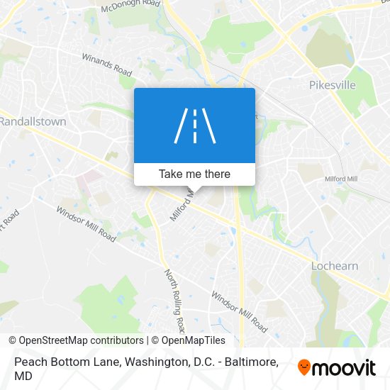 Mapa de Peach Bottom Lane