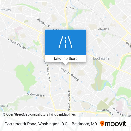 Mapa de Portsmouth Road