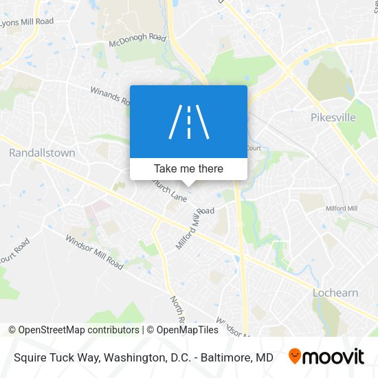 Squire Tuck Way map