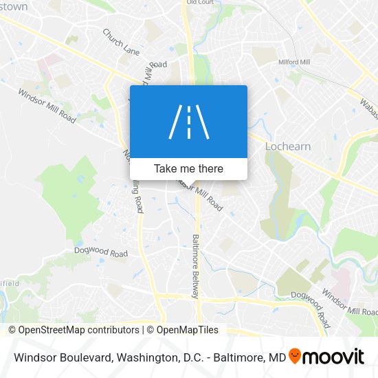 Windsor Boulevard map