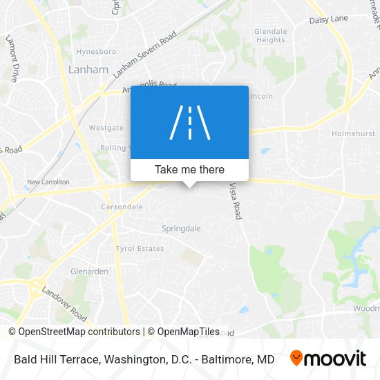 Bald Hill Terrace map