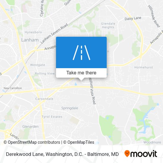 Derekwood Lane map