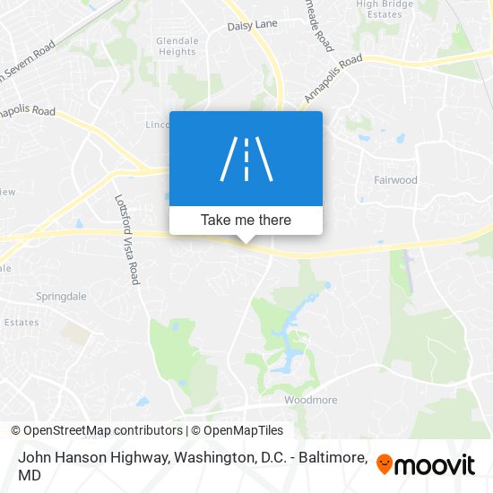 John Hanson Highway map