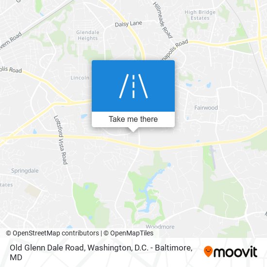 Old Glenn Dale Road map