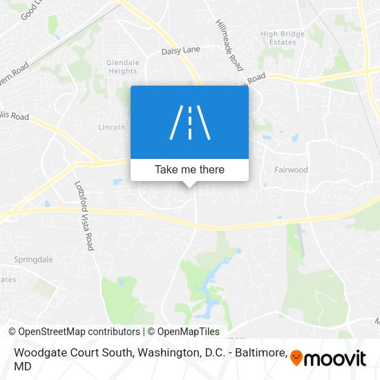 Woodgate Court South map