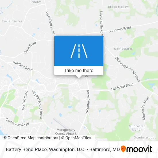 Battery Bend Place map