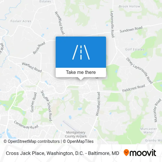 Cross Jack Place map