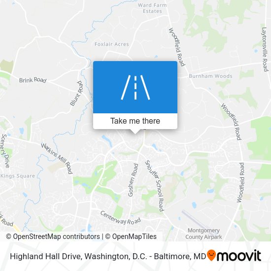 Highland Hall Drive map