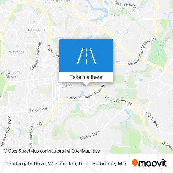 Centergate Drive map