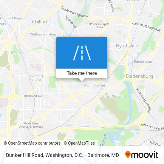 Bunker Hill Road map