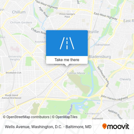 Wells Avenue map
