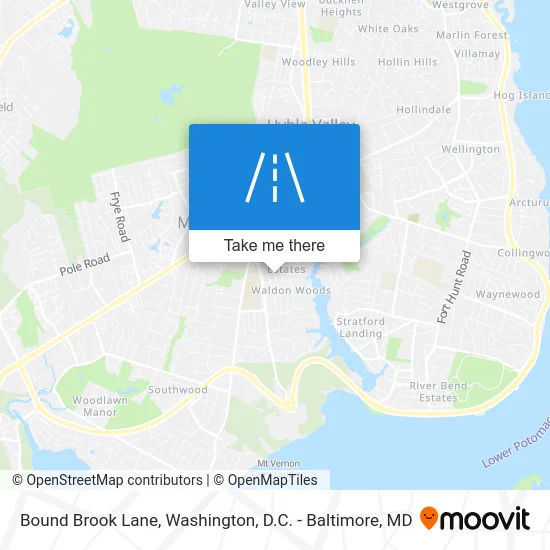 Bound Brook Lane map