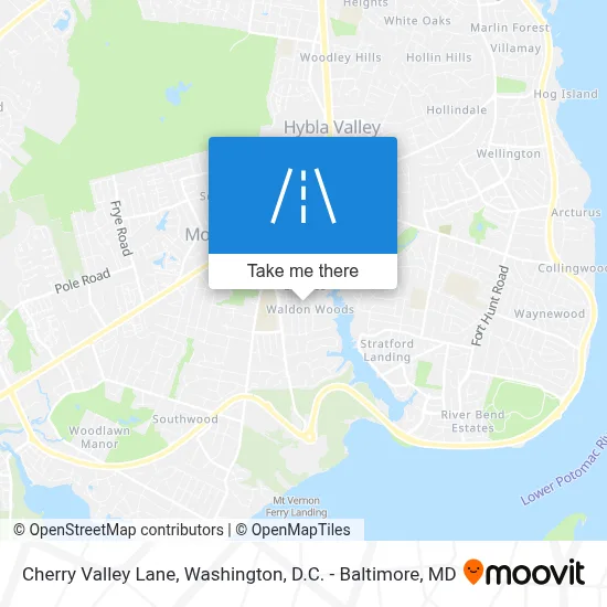 Cherry Valley Lane map