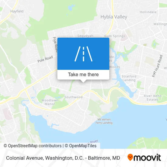 Colonial Avenue map