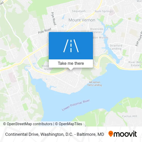 Continental Drive map