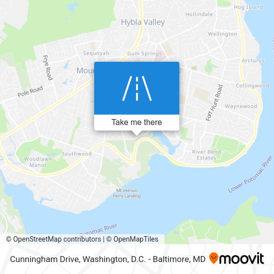 Cunningham Drive map