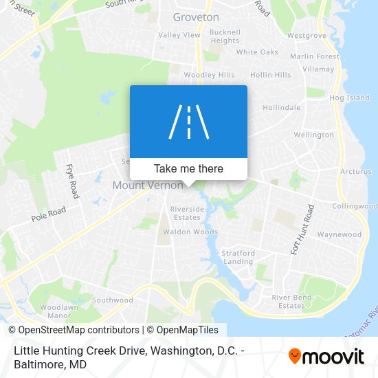 Little Hunting Creek Drive map
