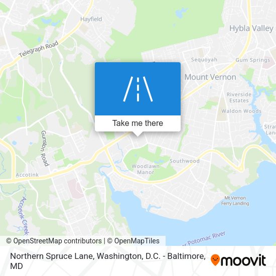Northern Spruce Lane map