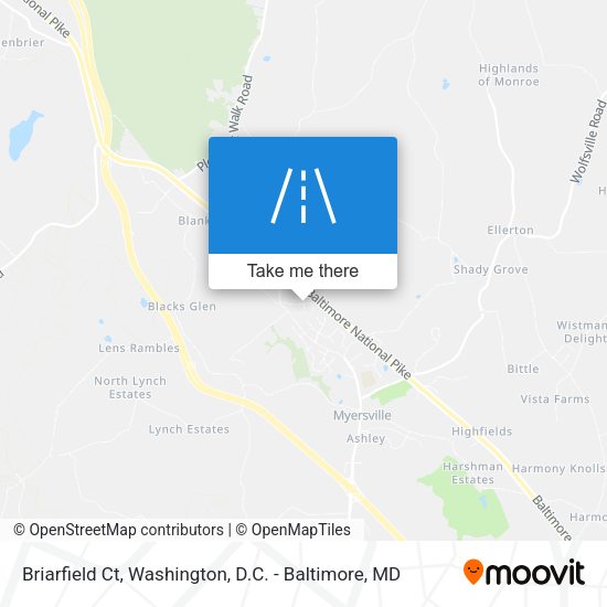Mapa de Briarfield Ct