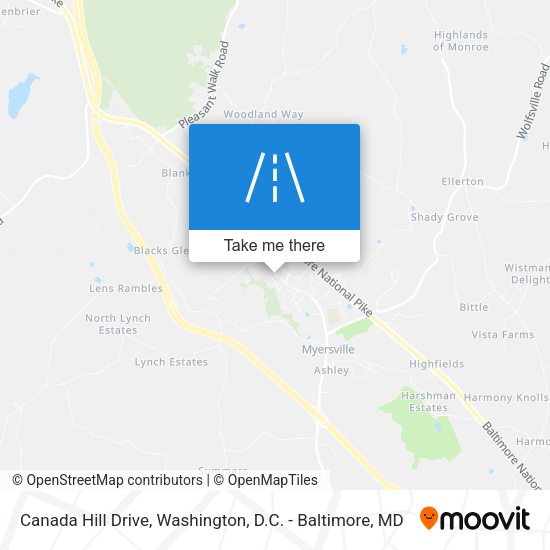 Canada Hill Drive map
