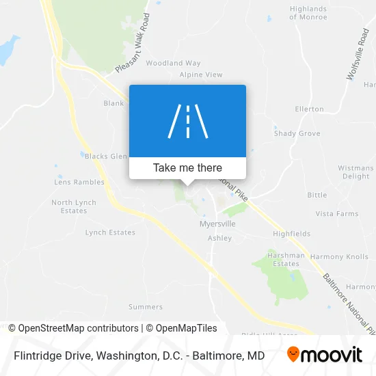 Flintridge Drive map