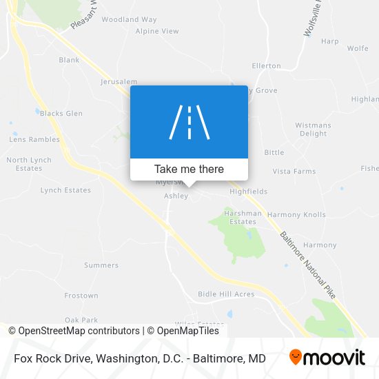 Fox Rock Drive map