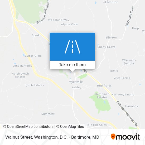 Walnut Street map