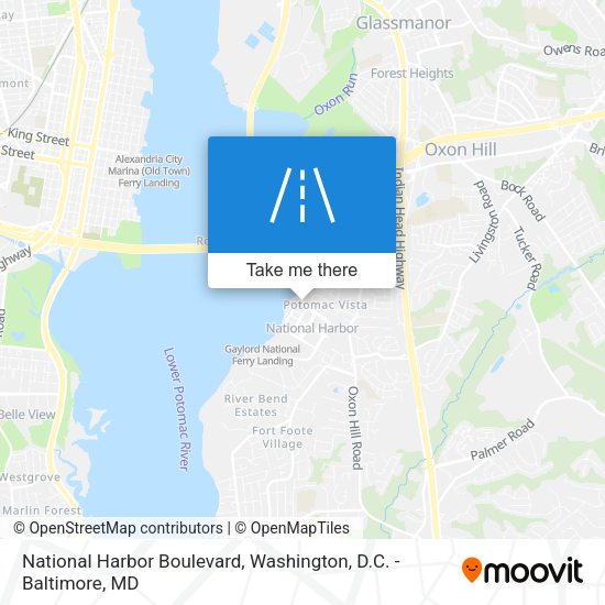National Harbor Boulevard map