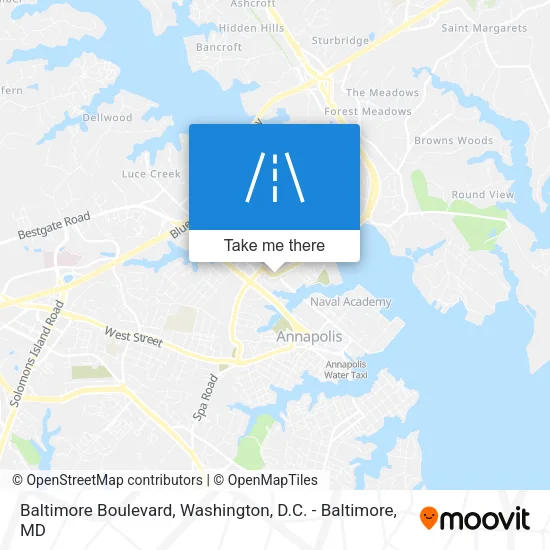 Baltimore Boulevard map