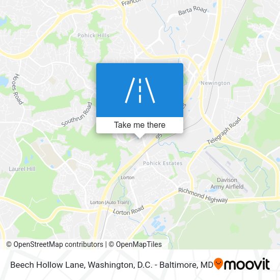 Beech Hollow Lane map