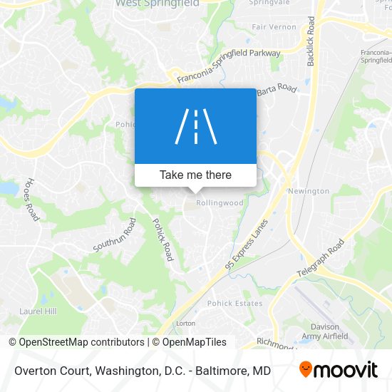 Overton Court map