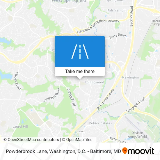 Powderbrook Lane map