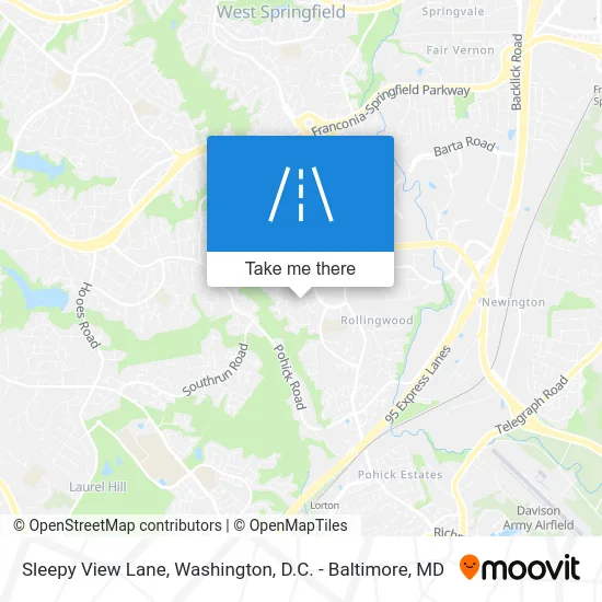 Sleepy View Lane map