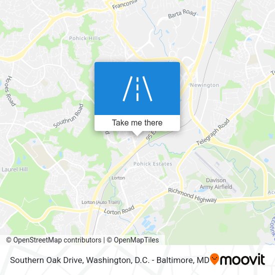 Southern Oak Drive map