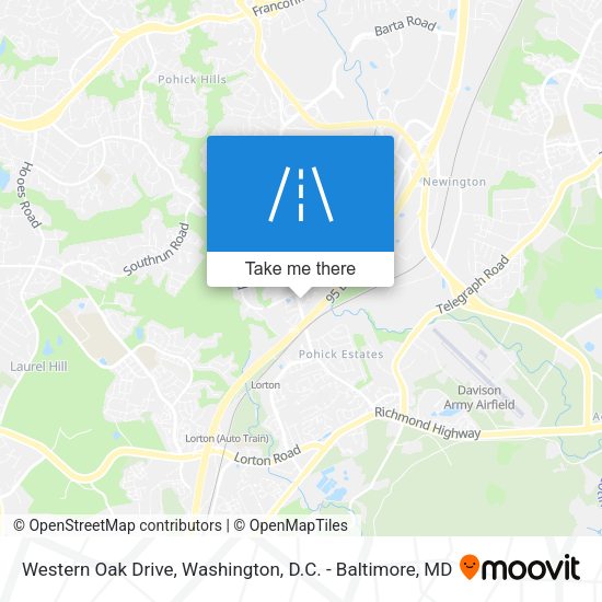 Western Oak Drive map
