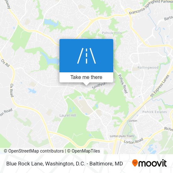 Blue Rock Lane map