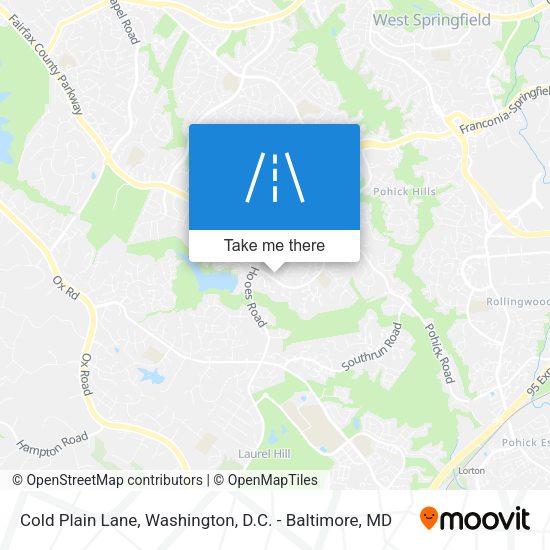 Cold Plain Lane map