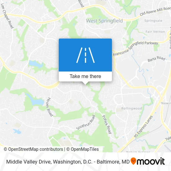 Middle Valley Drive map