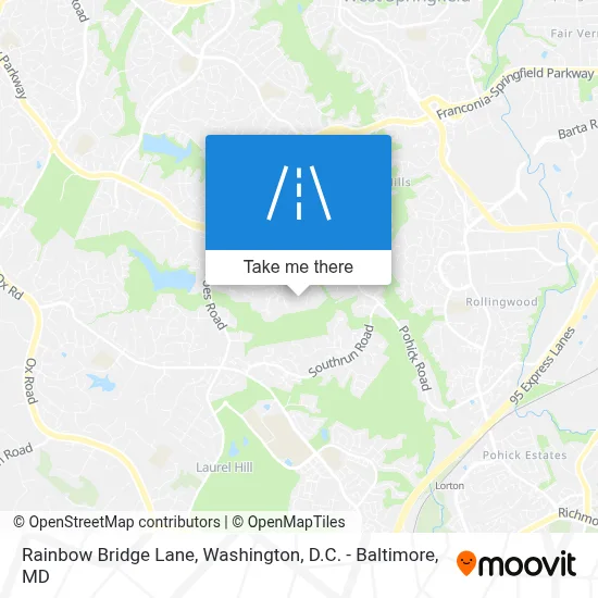 Rainbow Bridge Lane map