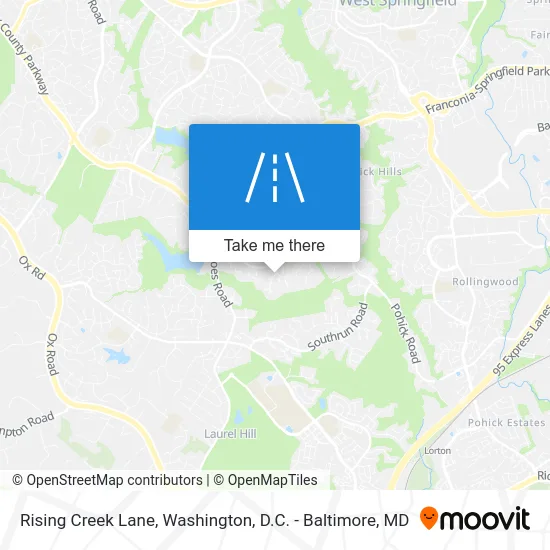 Rising Creek Lane map