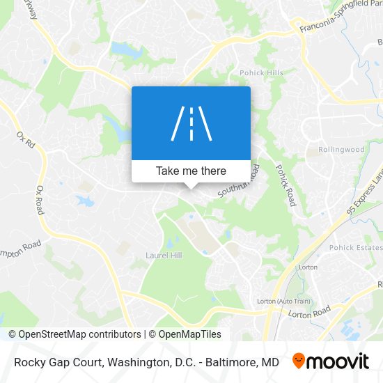 Mapa de Rocky Gap Court
