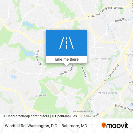 Windfall Rd map